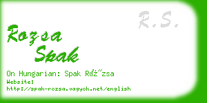 rozsa spak business card